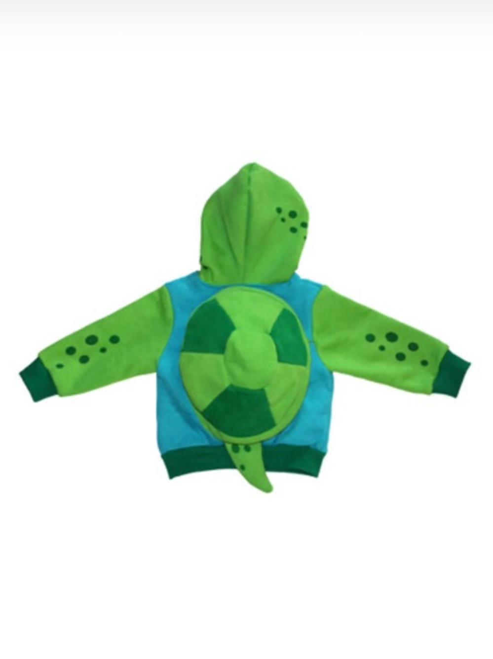 Doodle Pants Green and Teal Turtle Hoodie